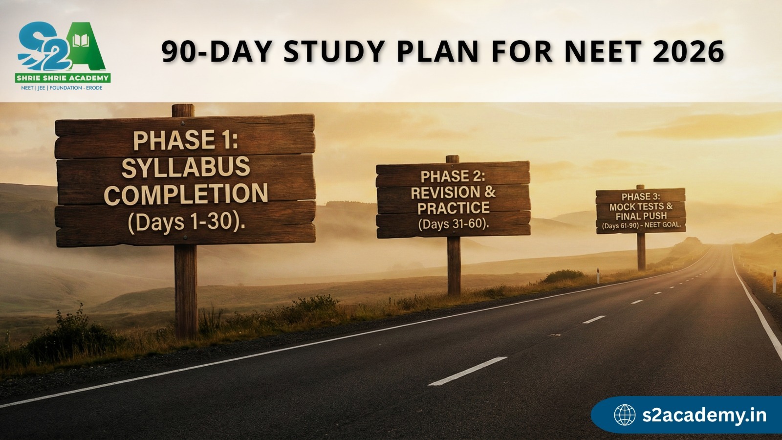 90-Day Study Plan for NEET 2026: High-Intensity Strategy to Complete Syllabus in 3 Months