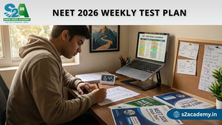 NEET 2026 weekly test plan